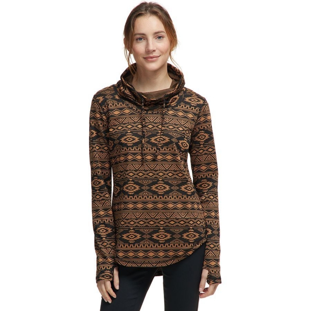 KAVU Skylar Aztec print cowl neck long sleeve